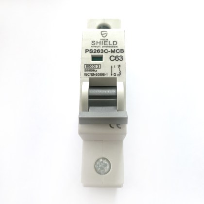 PremShield PS263C-MCB C63 63A 63 Amp MCB Circuit Breaker Type C
